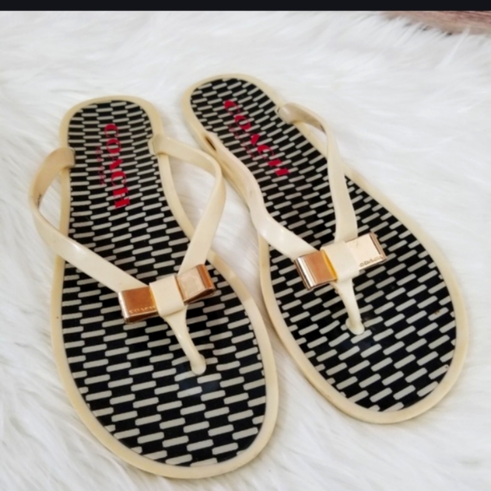 Coach Landon jelly flip flops